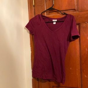 burgandy top